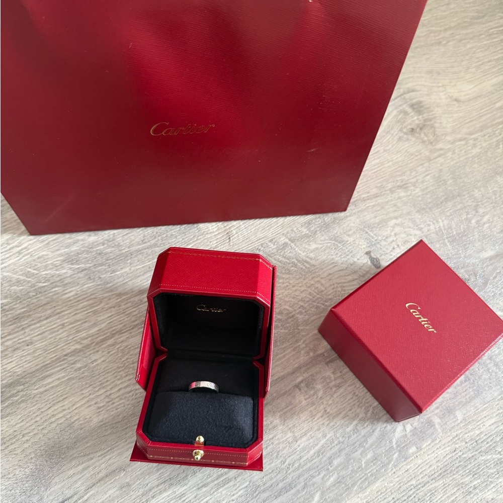 Authentic Cartier Love ring white gold